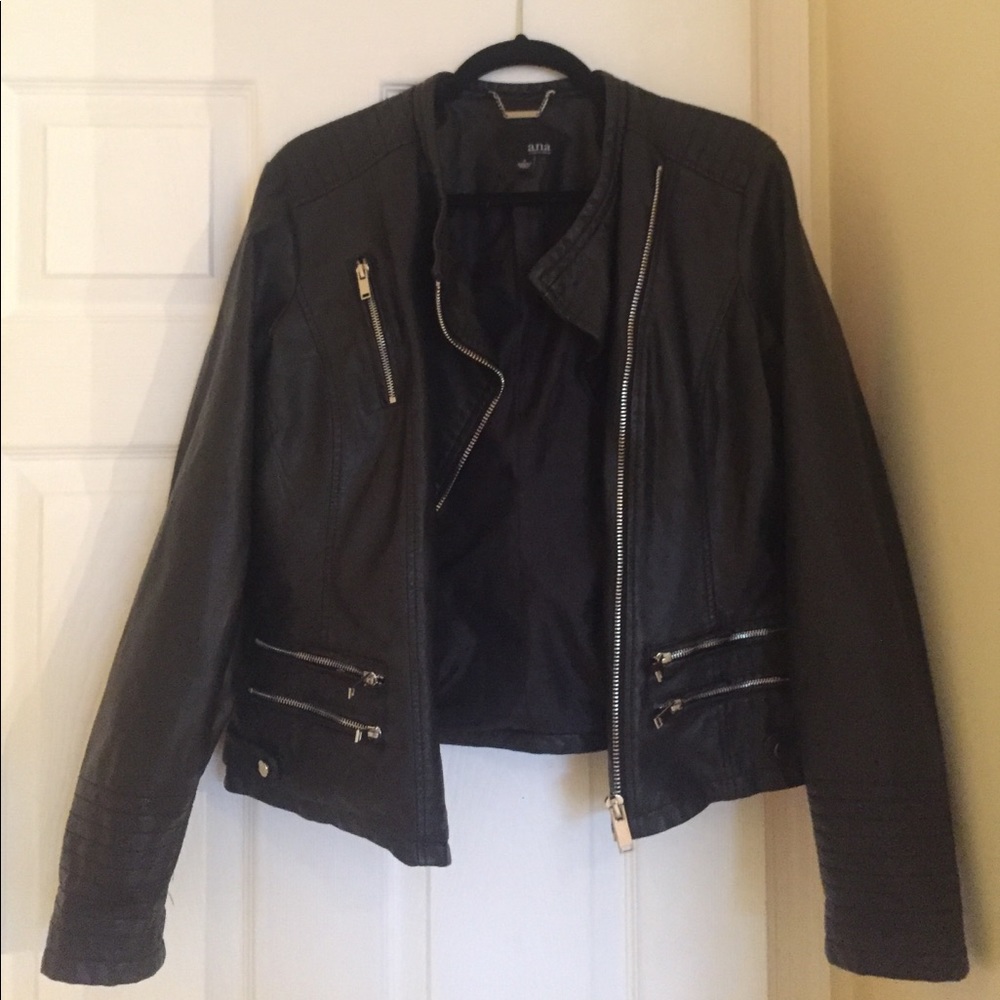 Black leather jacket